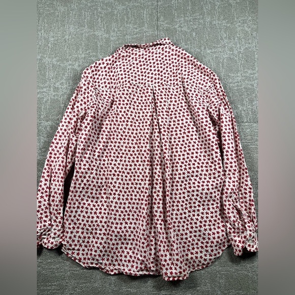 Grayson The Hero Red Button Down Collard Casual Long Sleeve Shirt Size 4 - Picture 8 of 8